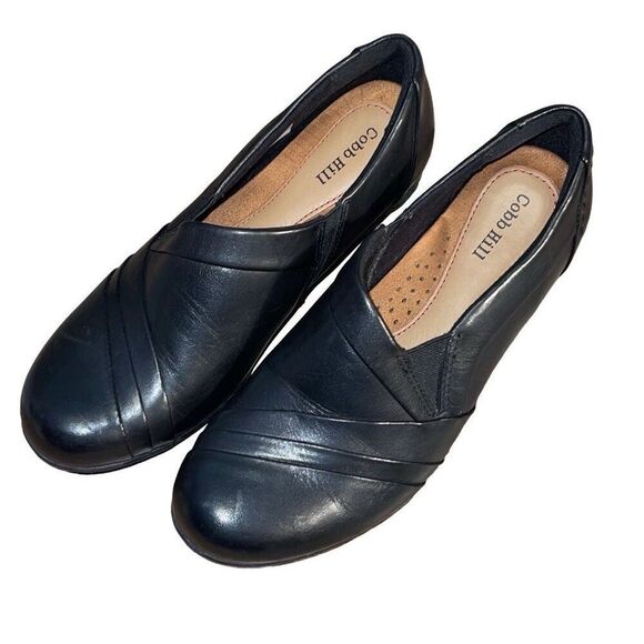 Rockport‎ Cobb Hill Abbott Womens Leather Round Toe Pump Heels Black Size 6.5 - Picture 1 of 6